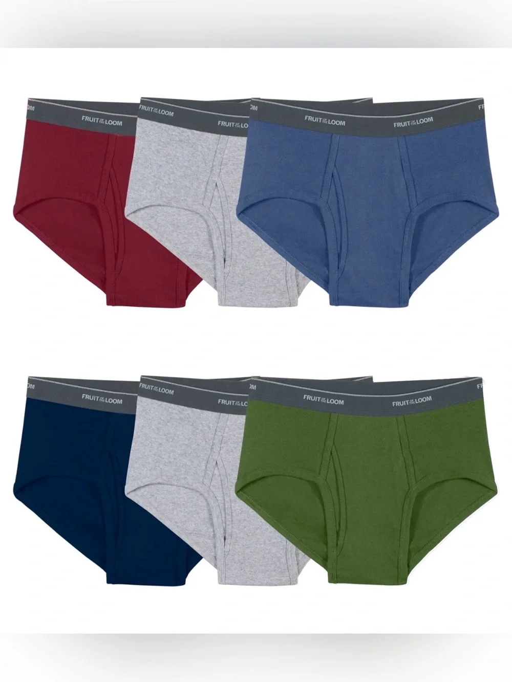 💜Fruit of the Loom Men's Cotton Briefs, Moisture-Wicking Mid-Rise large(36-38)